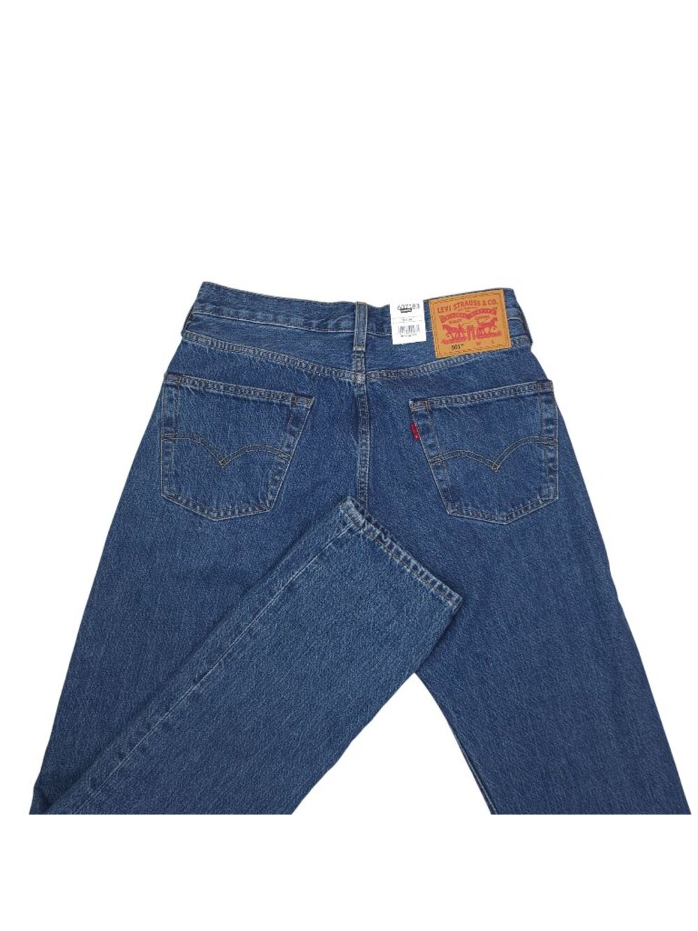 Levis 501 Mens Jeans W30 L34 Blue Denim Button Fly Straight Fit IRREGULAR